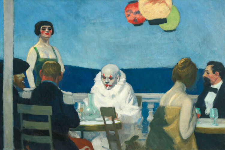Edward Hopper Plakát, Obraz - Soir Bleu, Edward Hopper, 40 × 26.7 cm