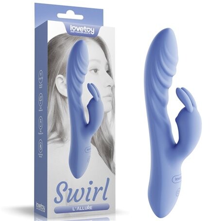 Vibrátor Lovetoy L'ALLURE SWIRL modrý Lovetoy