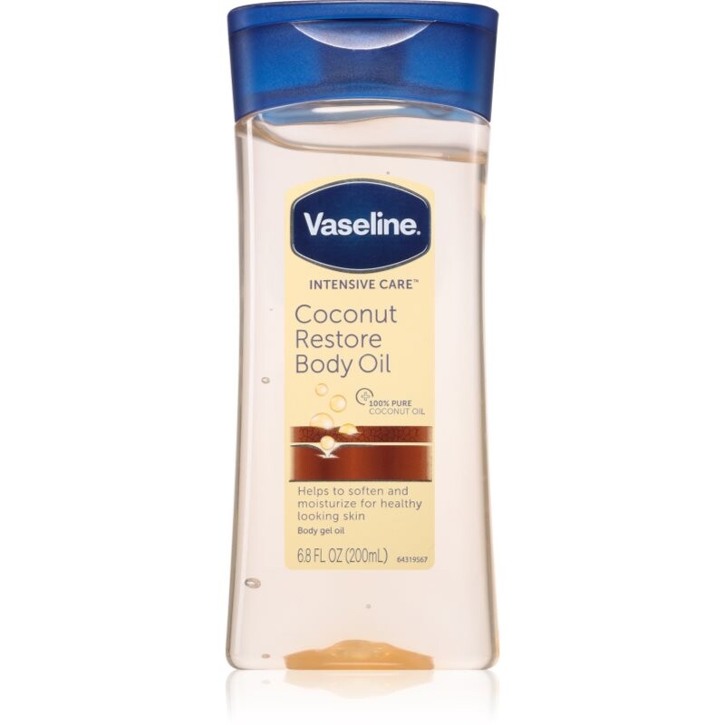 Vaseline Coconut Restore Body Oil tělový olej pro hydrataci a vypnutí pokožky 200 ml