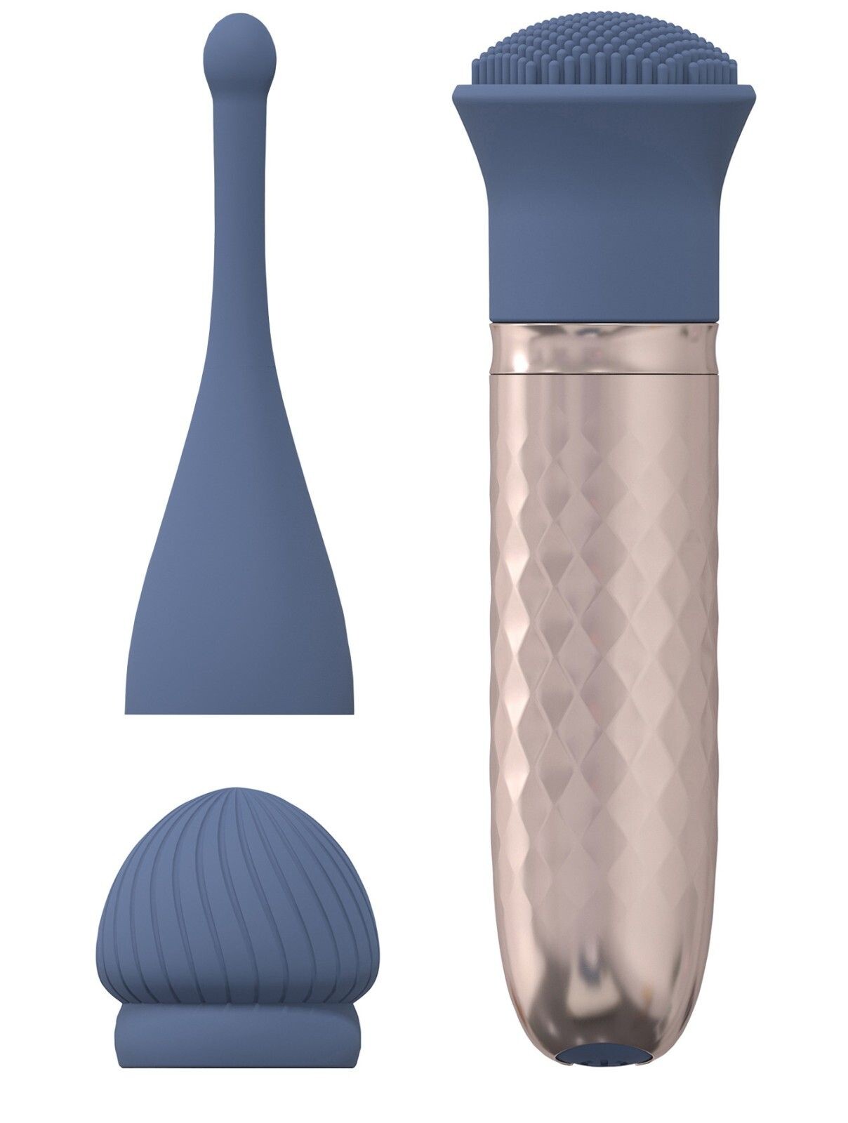 SHOTS Vibrační stimulátor se 3 nástavci - Loveline