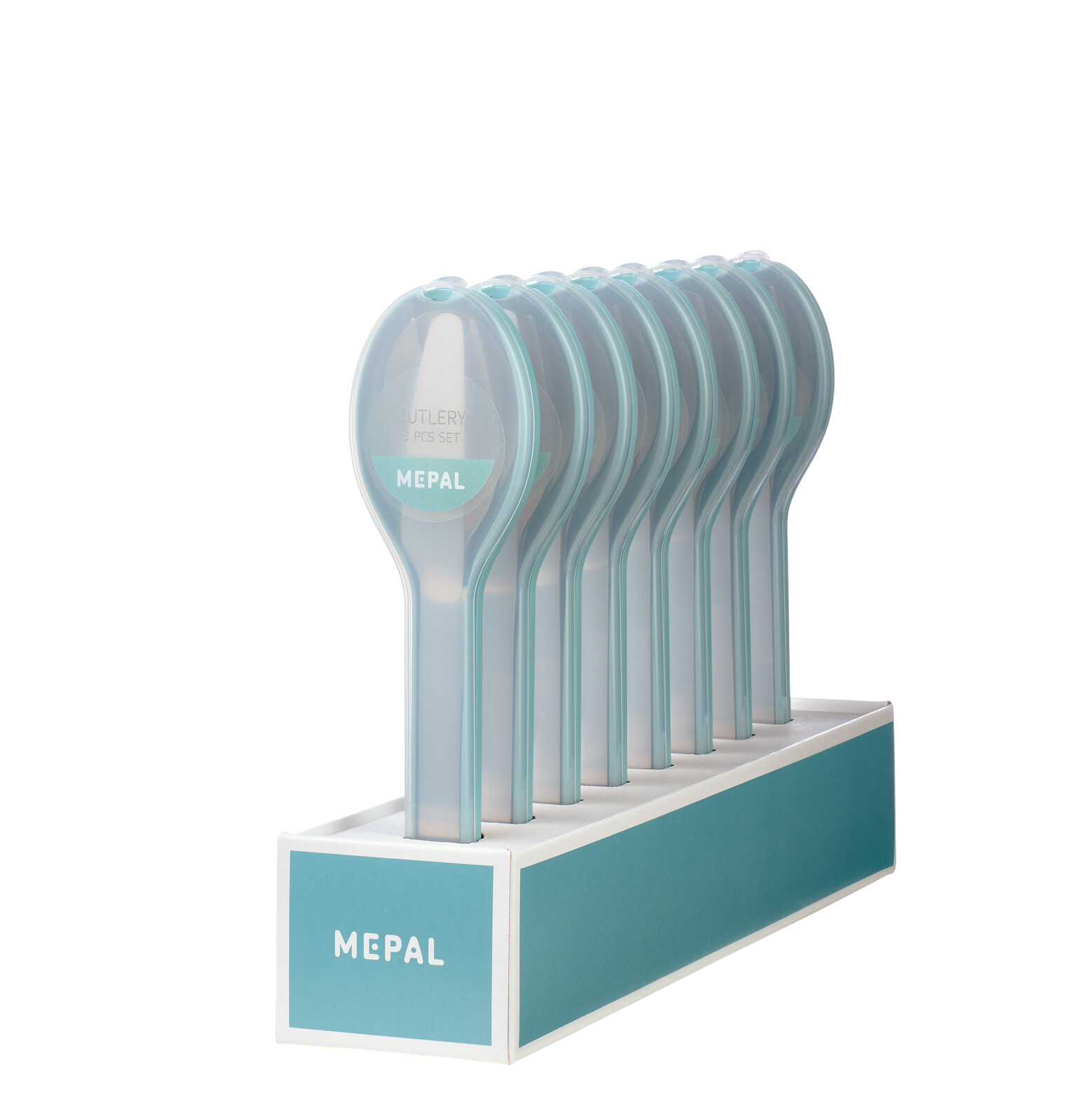 Mepal Stojan Sada cestovních nerezových příborů Ellipse Nordic Green 8 ks