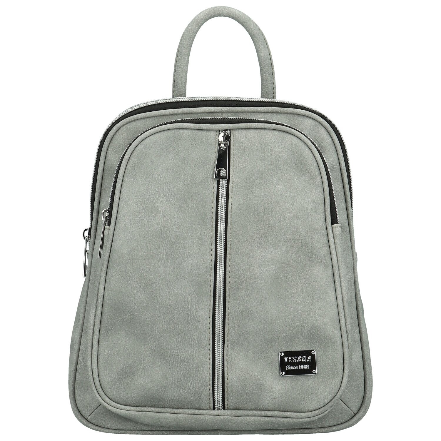 Módní dámský koženkový batoh Florence new, šedý