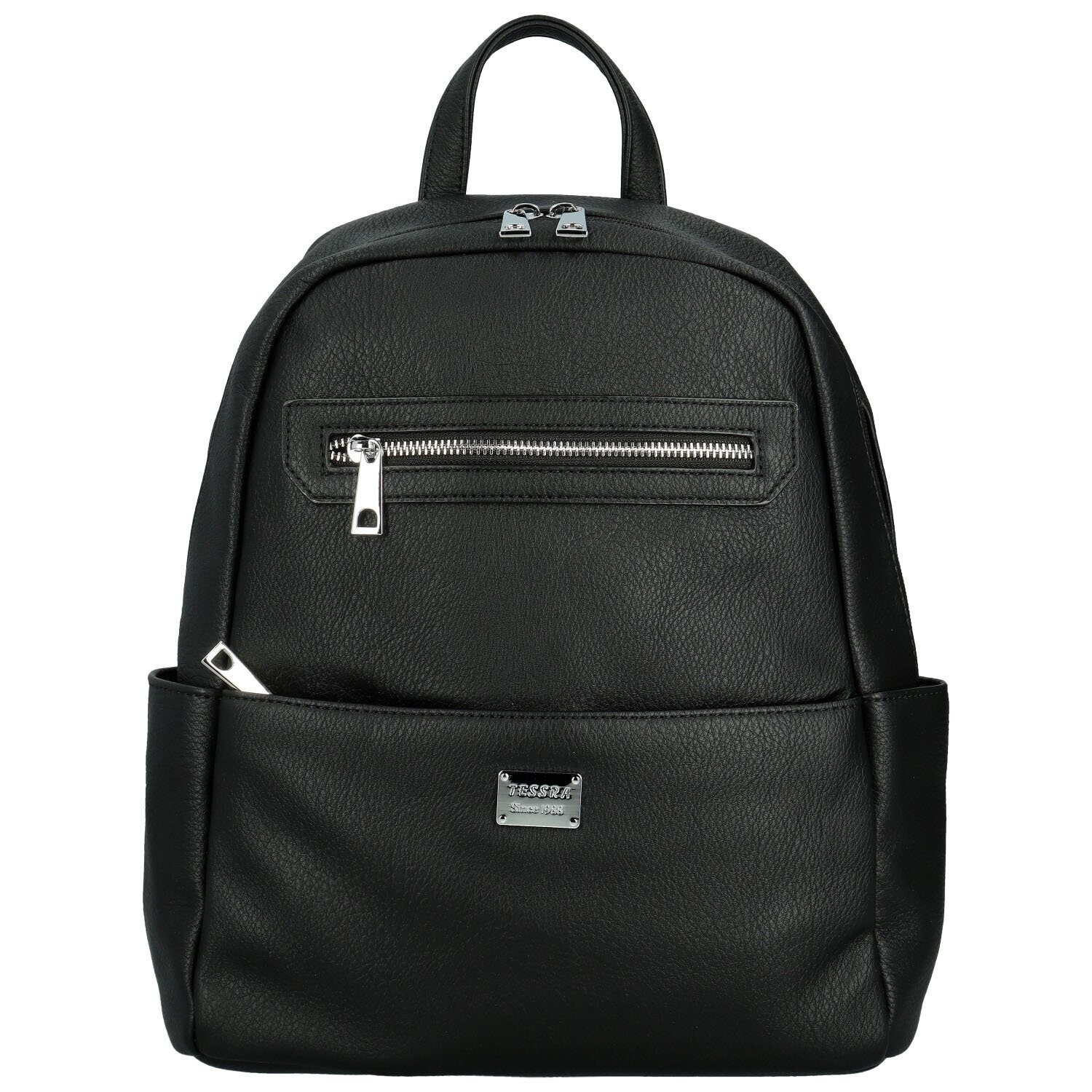 Trendy dámský koženkový kabelko-batoh Joppe, černý