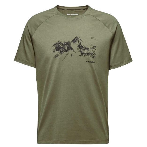 Pánské triko Mammut Mountain T-Shirt Men 8035m Velikost: L / Barva: tmavě zelená