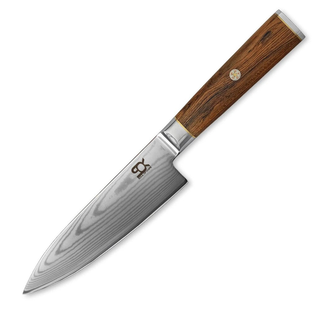 Kuchařský nůž SOK COCOBOLO WHITE DAMASCUS 15 cm, hnědá, Dellinger