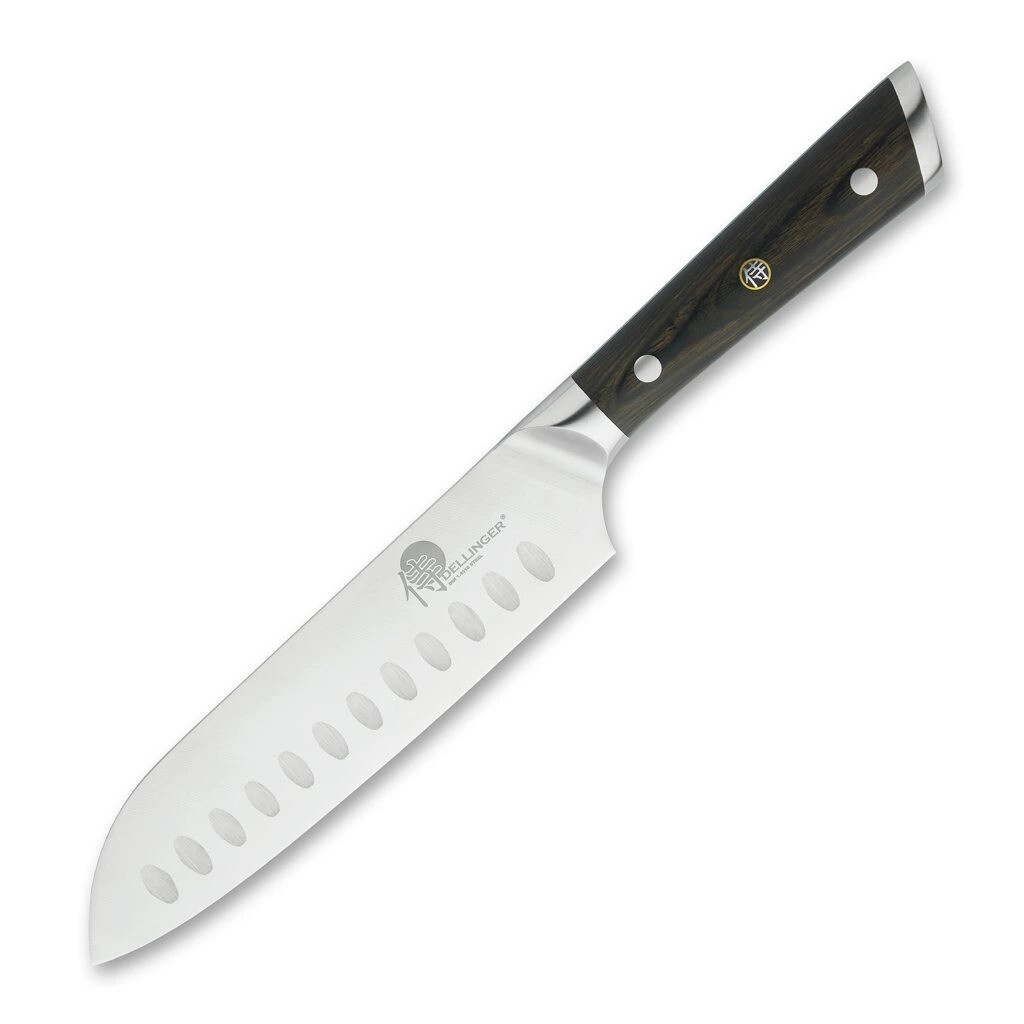 Santoku nůž GERMAN BLACK SAMURAI 18 cm, černá, Dellinger