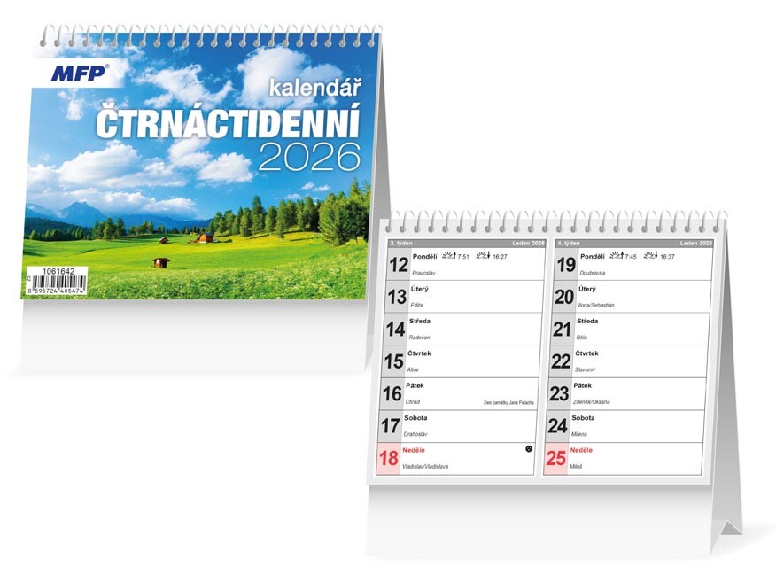 MFP 1061642 Kalendář 2026 stolní Čtrnáctidenní