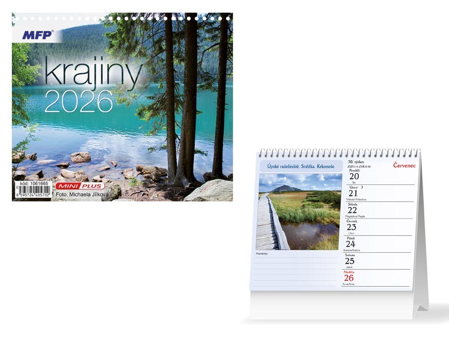 MFP 1061665 Kalendář 2026 stolní mini Krajiny