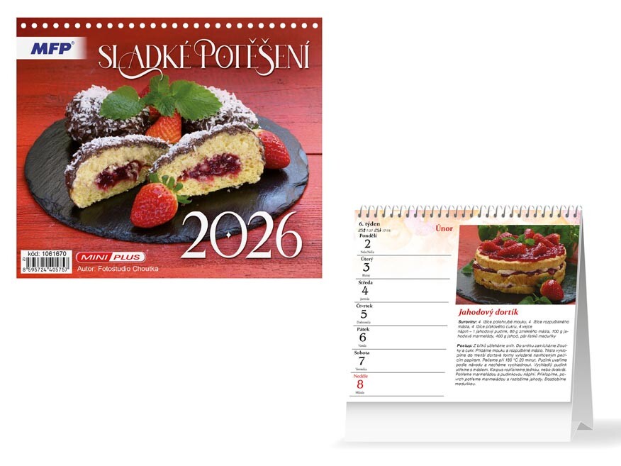 MFP 1061670 Kalendář 2026 stolní mini Sladké potěšení