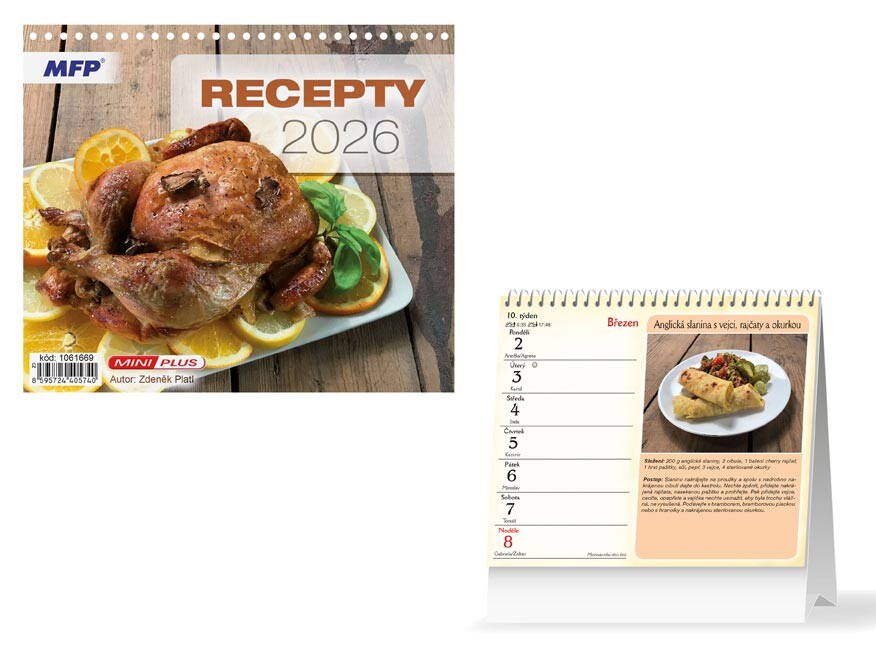 MFP 1061669 Kalendář 2026 stolní mini Recepty