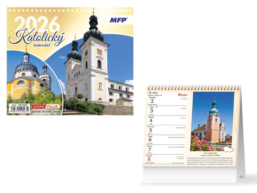 MFP 1061662 Kalendář 2026 stolní mini Katolický