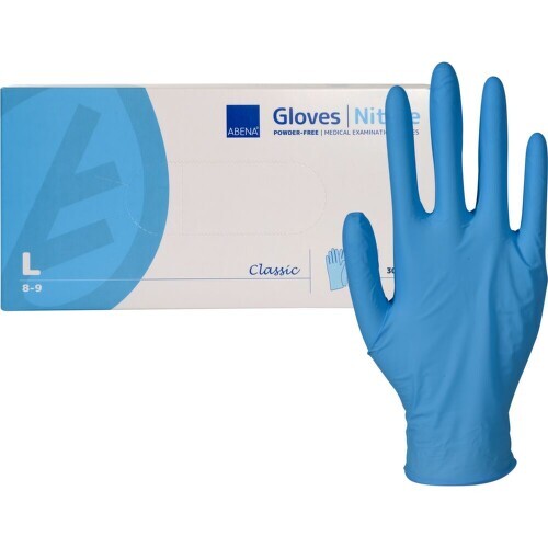 ABENA Rukavice vyš.Nitril Clas.L nepudr.modré 30ks