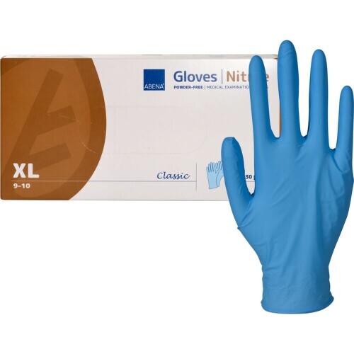 ABENA Rukavice vyš.Nitril Clas.XL nepud.modré 30ks