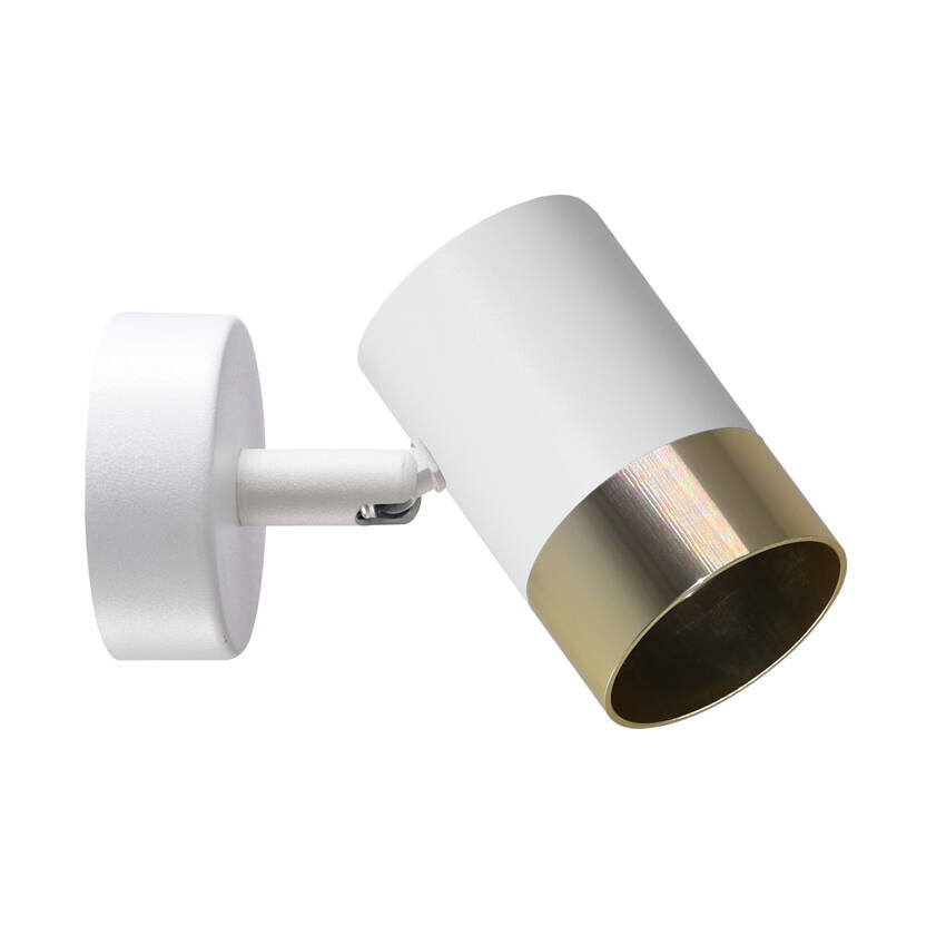 NÁSTĚNNÁ SVÍTIDLA TOBI LAMP BÍLÁ 1X15W GU10 STÍNIDLO BÍLÁ+ZLATÁ