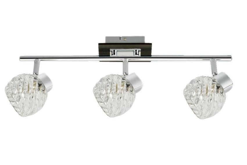 Stropní bodová lampa 3xG9 chrom + stínidlo z wenge skla