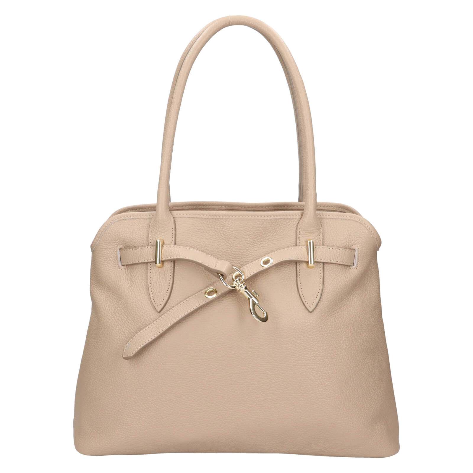Dámská kožená kabelka Italia Sára - béžová