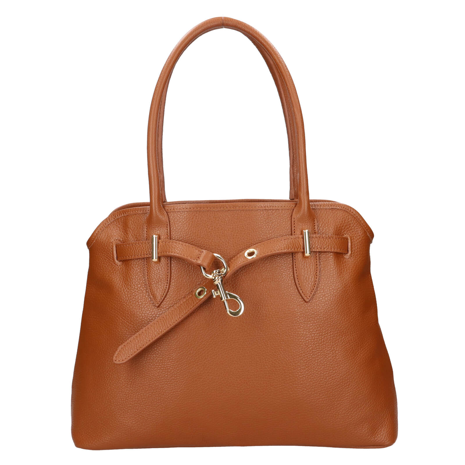 Dámská kožená kabelka Italia Sára - koňak