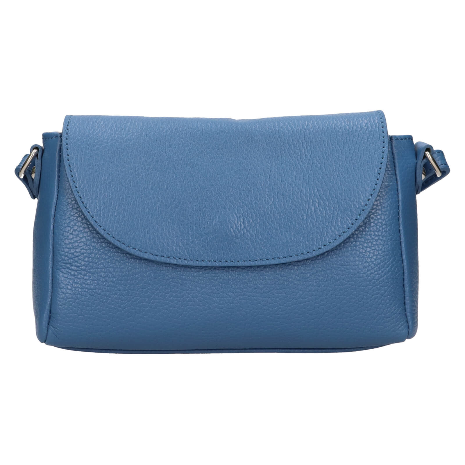 Dámská kožená crosbody kabelka Italia Mirabel - sytě modrá