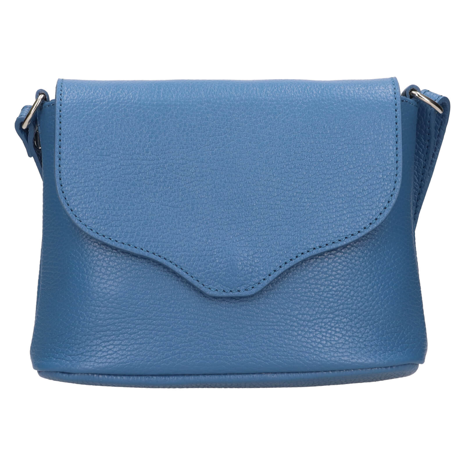 Dámská kožená crosbody kabelka Italia Alice - sytě modrá