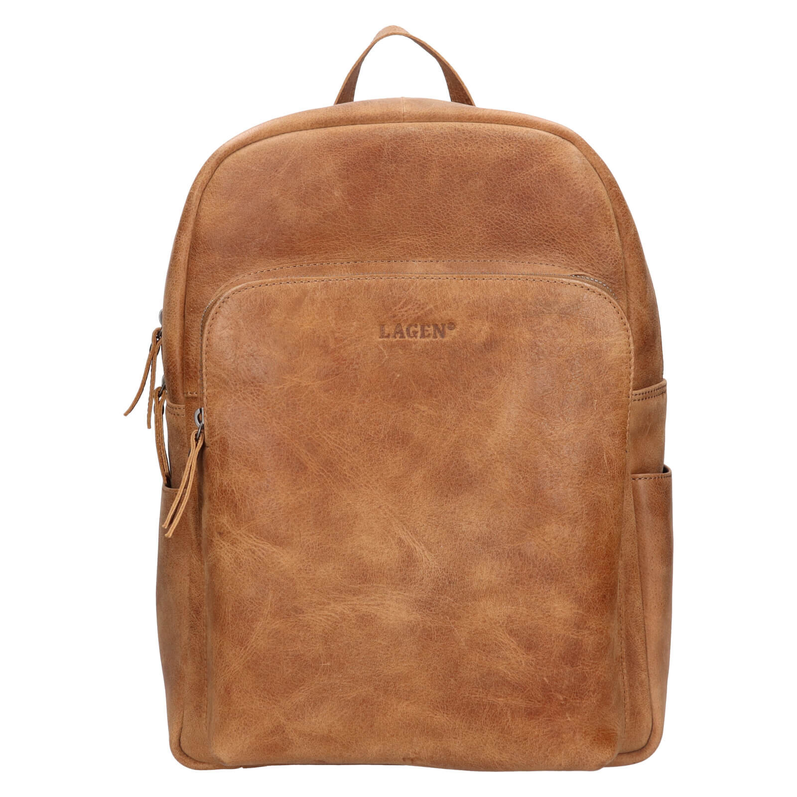 Pánský kožený business batoh Lagen Albert - koňak