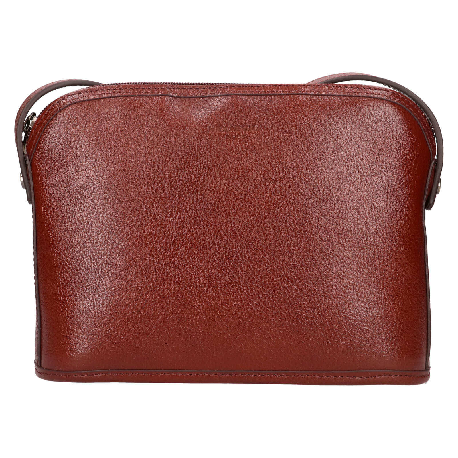 Kožená dámská crossbody kabelka Hexagona 111747 - hnědá