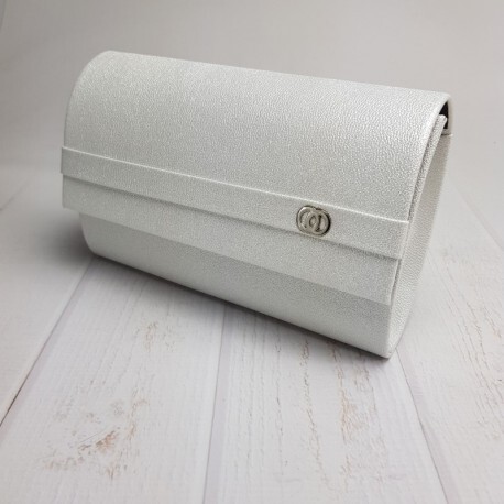 Bílé perleťové psaníčko, Barva Bílá L&S Fashion 0090064