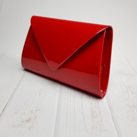 Červené psaníčko lakované, Barva Červená L&S Fashion 0090028