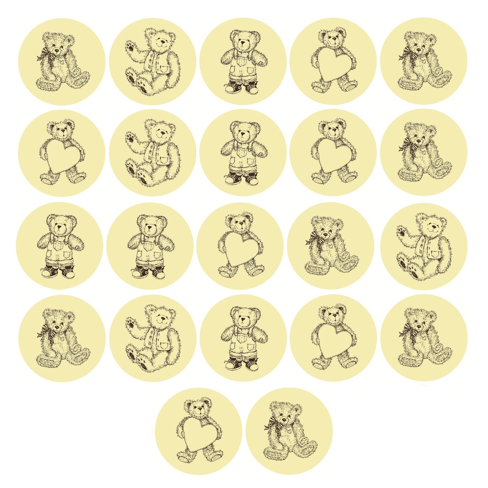 PCB CREATION Čokoládová dekorace Medvídci 22ks