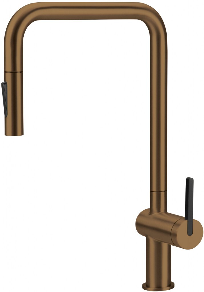 DEANTE Kuchyňská baterie Momi kartáčovaný bronz, s výsuvnou hubicí BKM_C73N