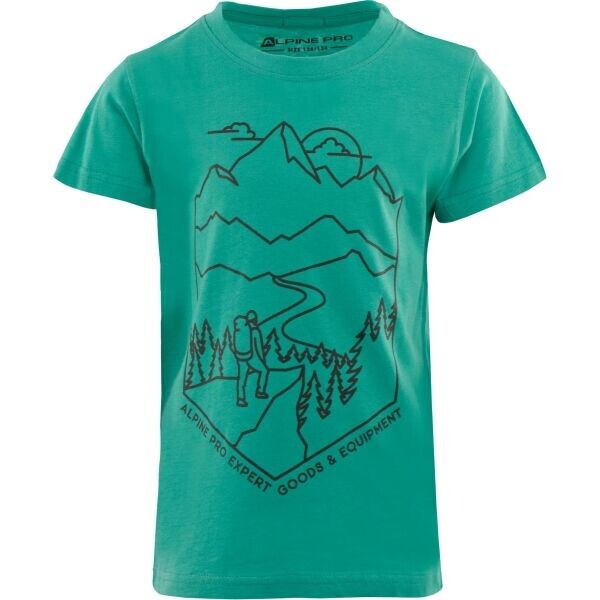 ALPINE PRO DEXO Dětské triko, zelená, velikost 152-158