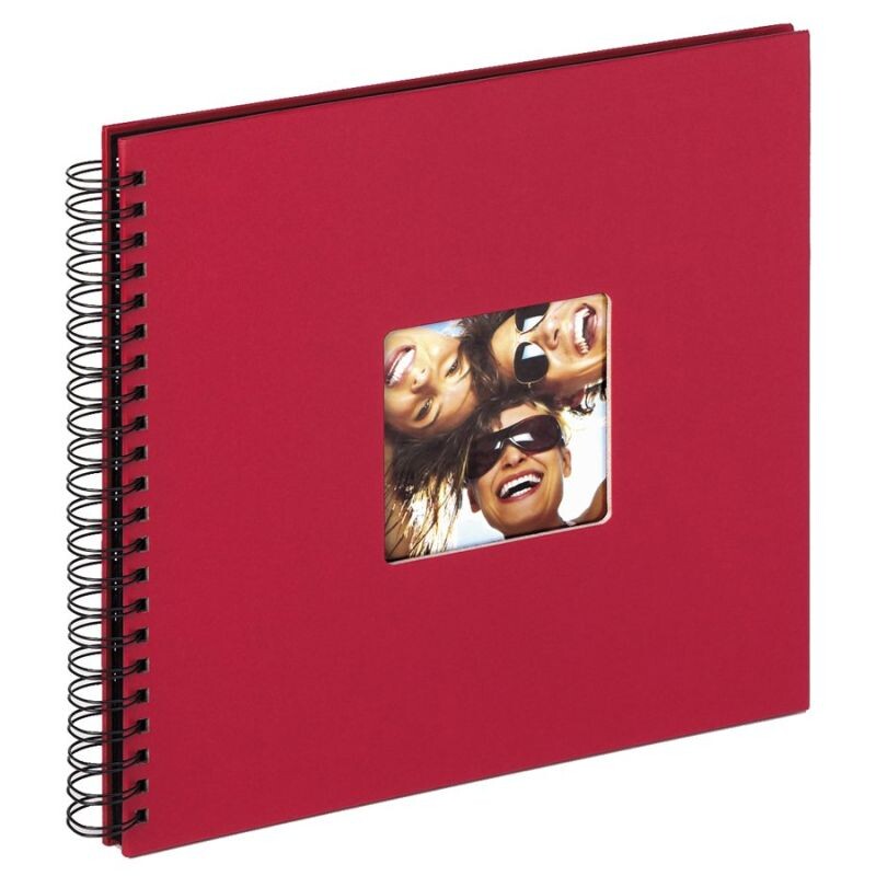 WALTHER FUN klasické/50 stran, 30x30, kroužková vazba,černé listy, červené