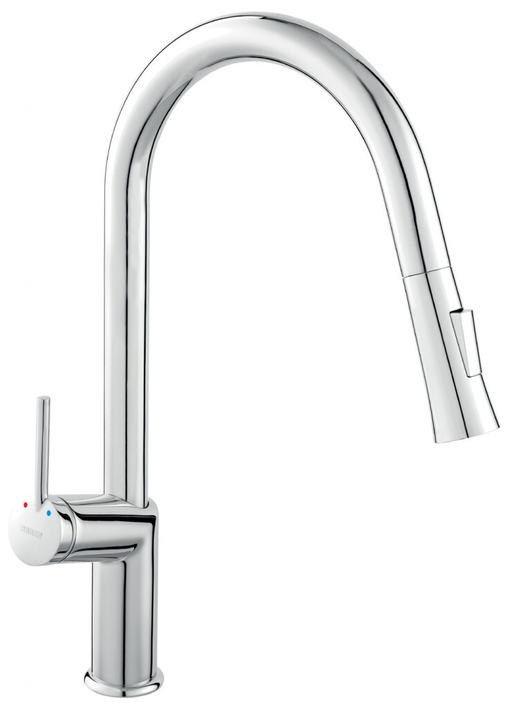 NOVASERVIS Dřezová teleskopická baterie se sprškou, chrom BCU8