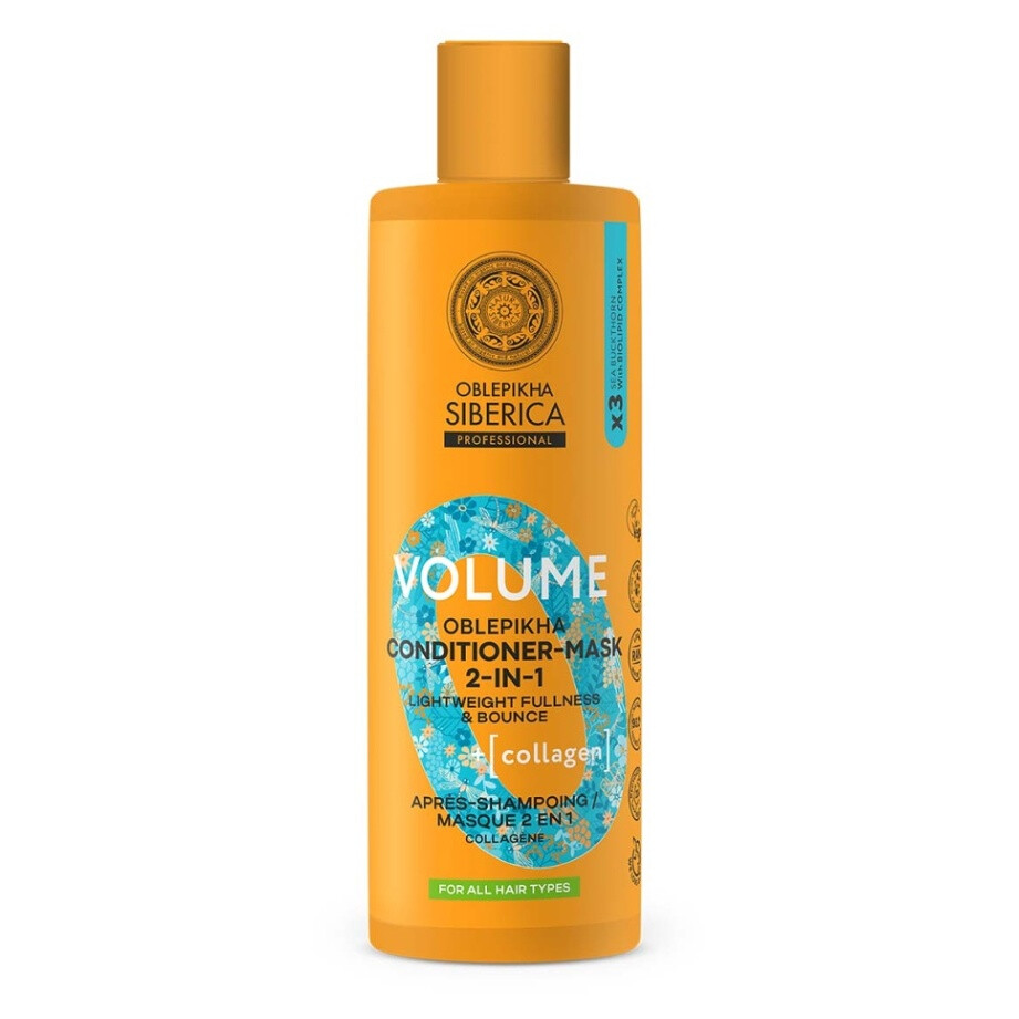 NATURA SIBERICA Oblepikha O Volume Kolagenový kondicionér 2v1 400 ml