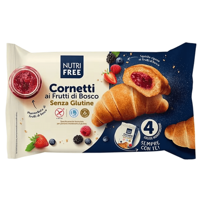 NUTRIFREE Croissant s náplní z lesních plodů.4 kusy