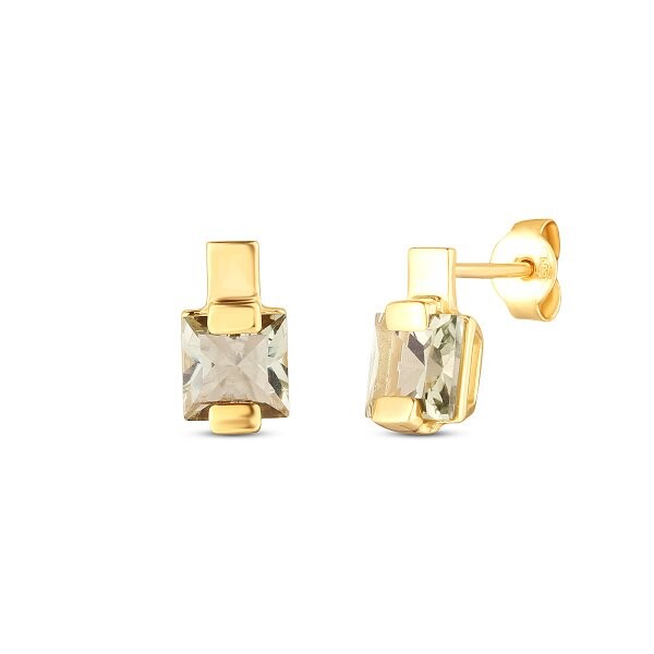 Náušnice se zeleným ametystem 234-956-GA4185 2.25g