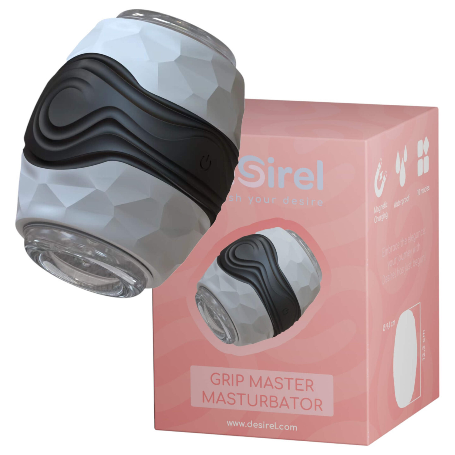 Desirel Grip Master - pevný masturbátor (šedý)