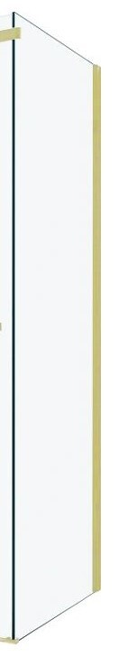 MEXEN OMEGA stěna 80x190 cm 8 mm zlatá, transparent 820-080-000-50-00