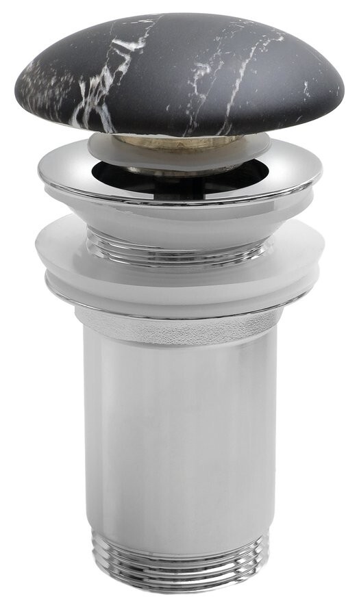 SAPHO Umyvadlová výpust 5/4“, click-clack, keramická zátka, 10-50, carnico mramor AR900CM