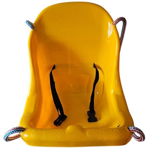 RELAKS-TOYS TODDLER SWING Dětská houpačka s jistícím popruhem, žlutá, velikost