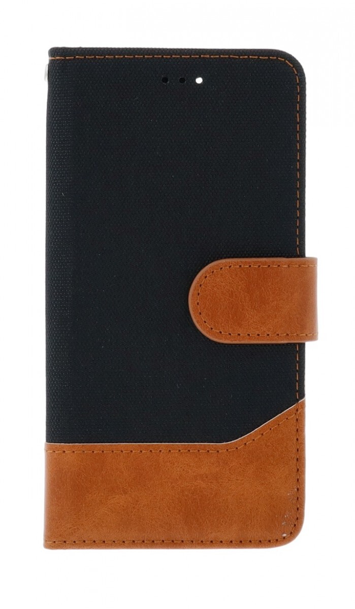 Pouzdro TopQ Jeans iPhone 16e knížkové černé 139293