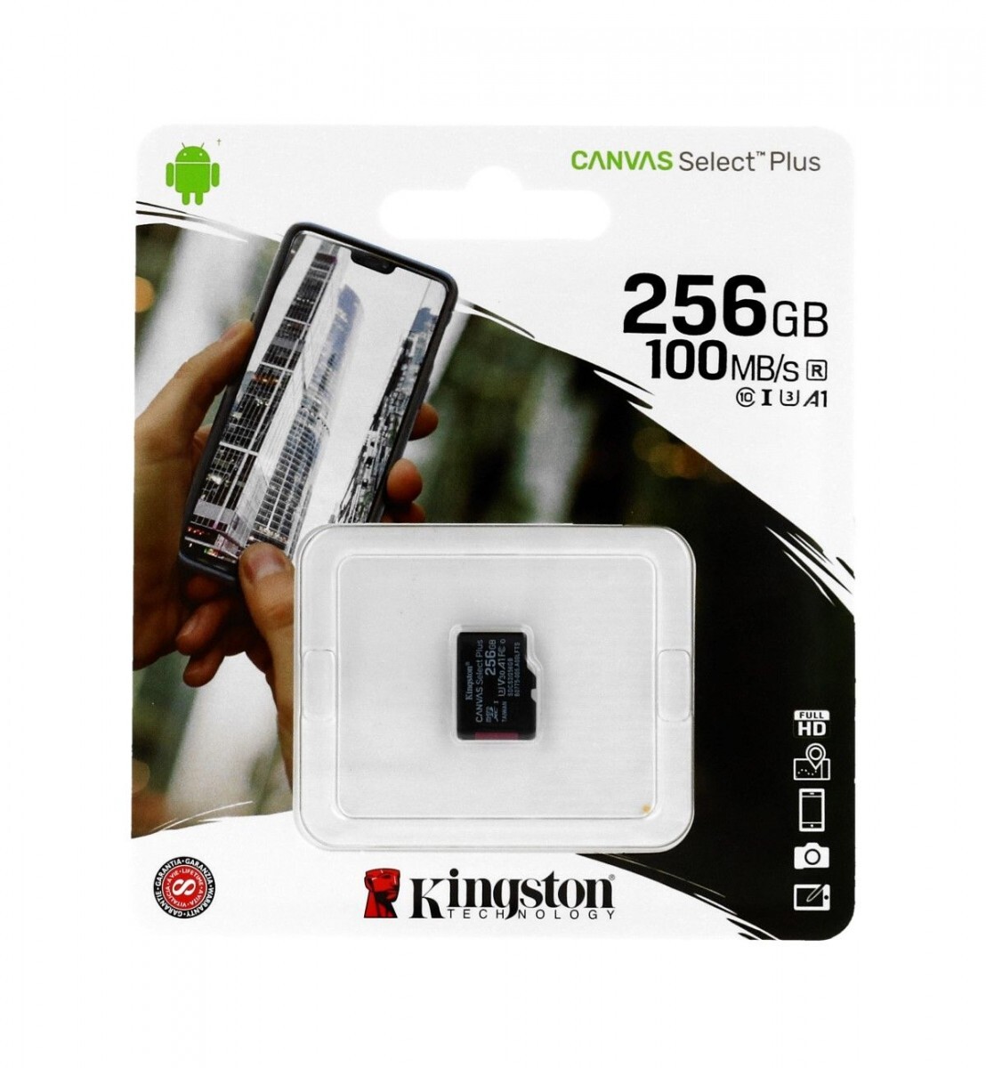 Paměťová karta Kingston Canvas Select Plus 256GB micro SDXC bez adaptéru 61896