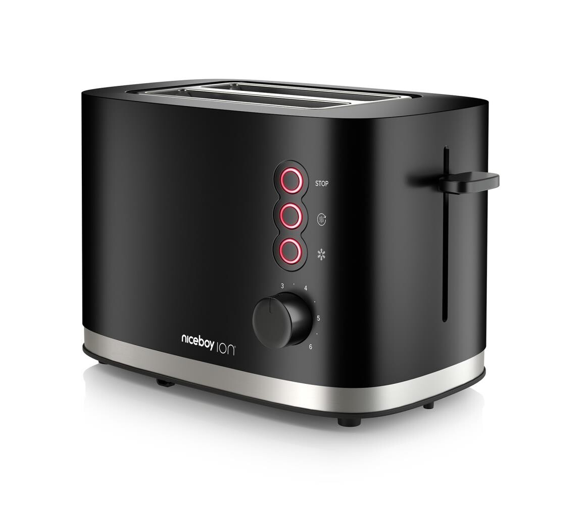 Niceboy Niceboy ION Cruncher C3 - Topinkovač s dvěma otvory a rozpékačem 870W/230V černá