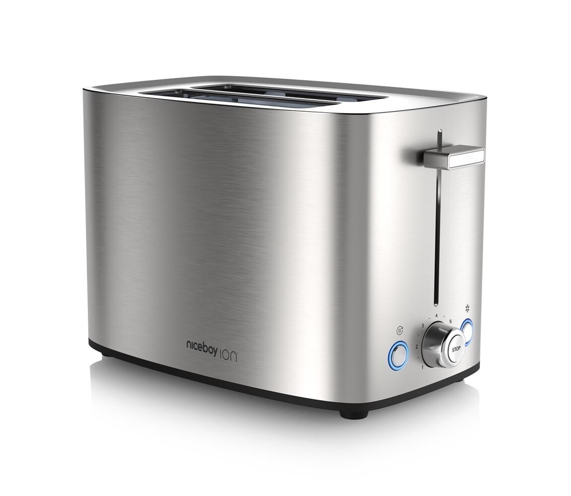 Niceboy Niceboy ION Cruncher C4 - Topinkovač s dvěma otvory a rozpékačem 850W/230V nerez