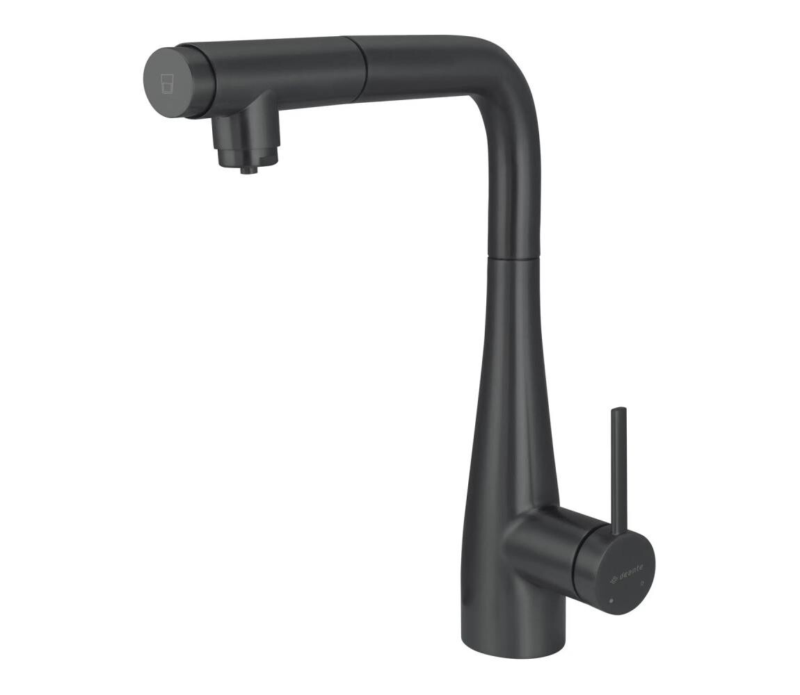 Deante Deante BRE_N75M - Dřezová baterie s vytahovací sprškou ERIDAN černá