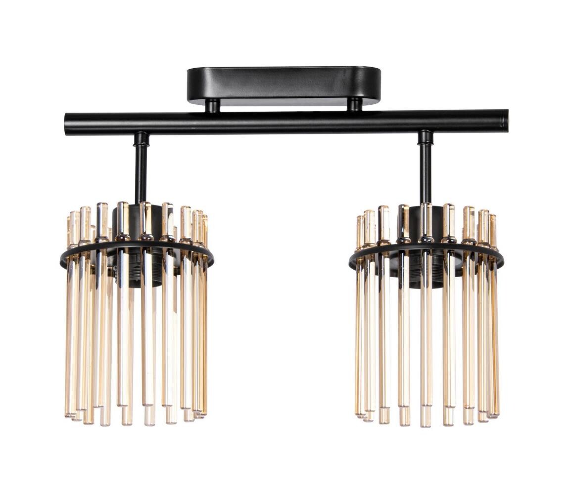 Přisazený lustr 2xE27/60W/230V černá/kouřová