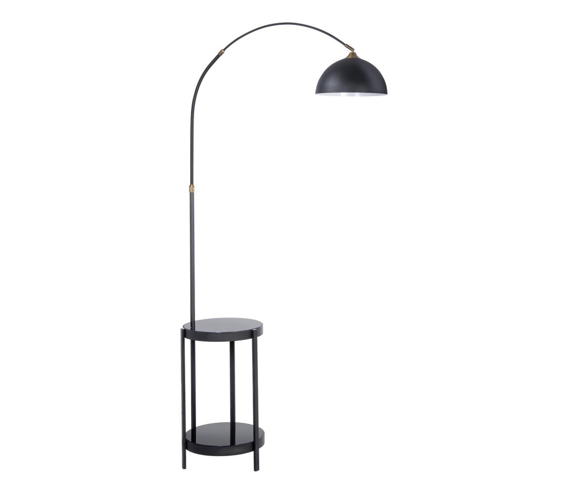 Stojací lampa se stolkem 1xE27/60W/230V černá