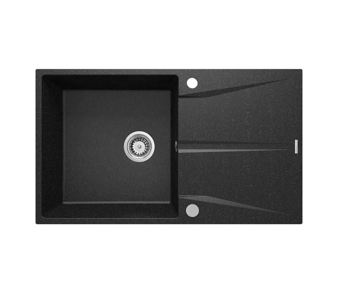 Deante Deante ZRC_211A - Kuchyňský dřez CORIO 50x86 cm granit/grafit
