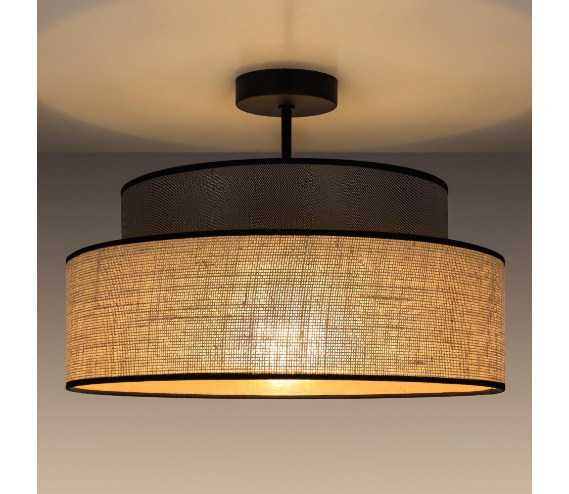 Přisazený lustr BOHO 1xE27/60W/230V hnědá/béžová