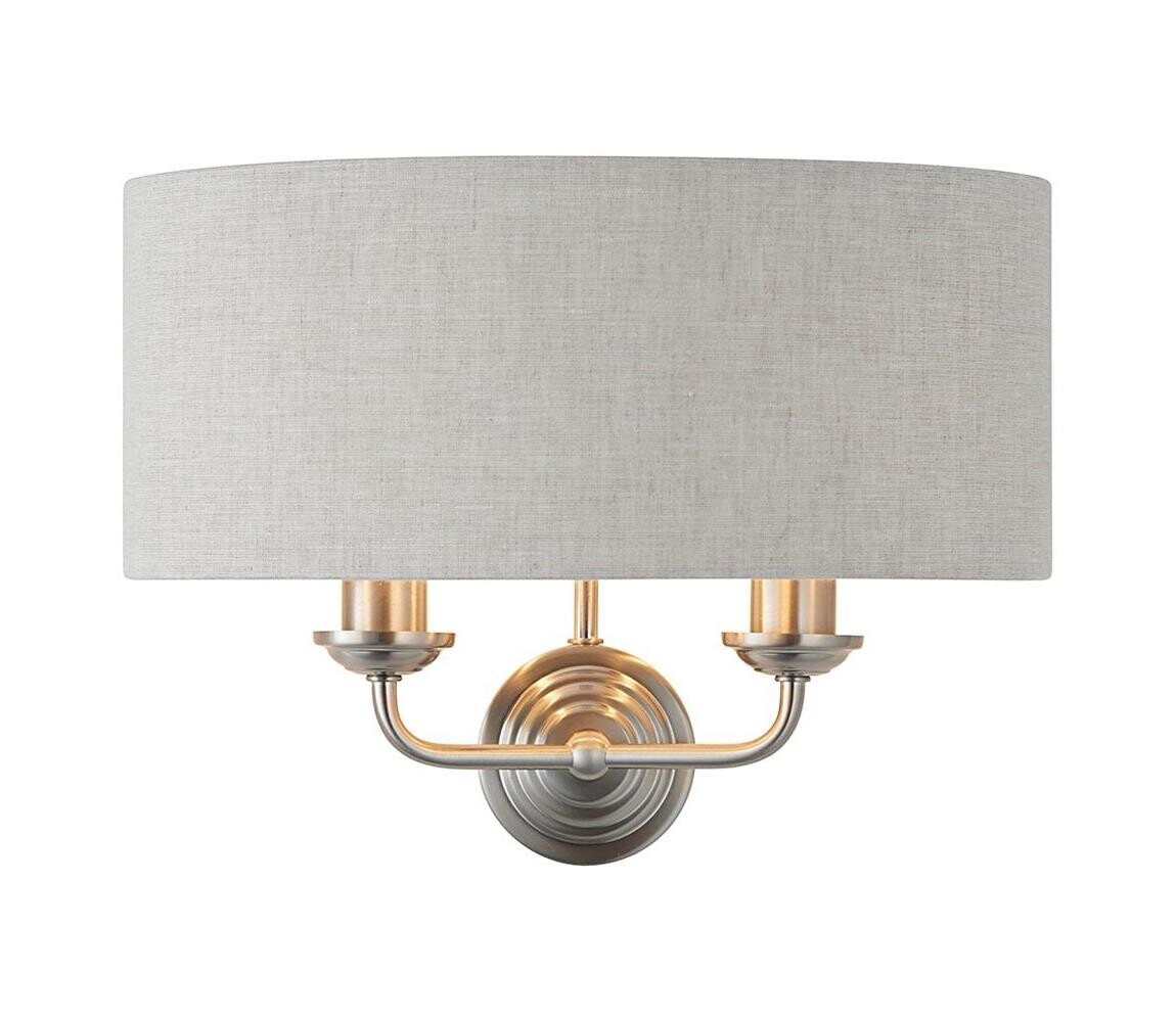 Endon Endon 94403 - Nástěnné svítidlo HIGHCLERE 2xE14/40W/230V šedá/matný chrom