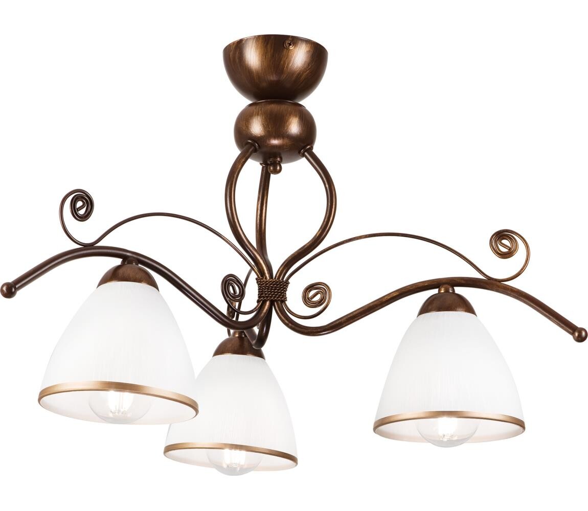 Přisazený lustr RETRO 3xE27/60W/230V bronz patina